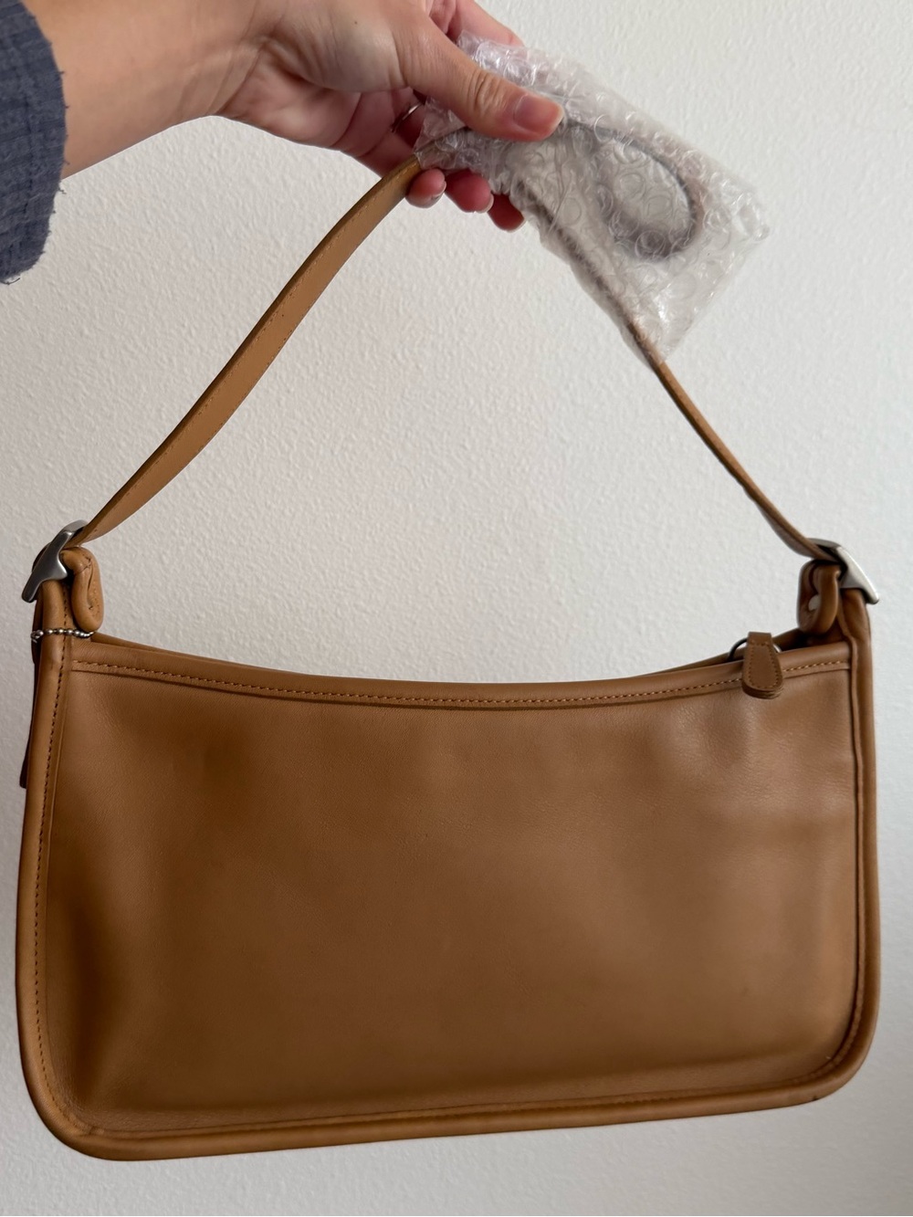 Vintage Coach Audrey Caramel Tan Leather Shoulder Bag